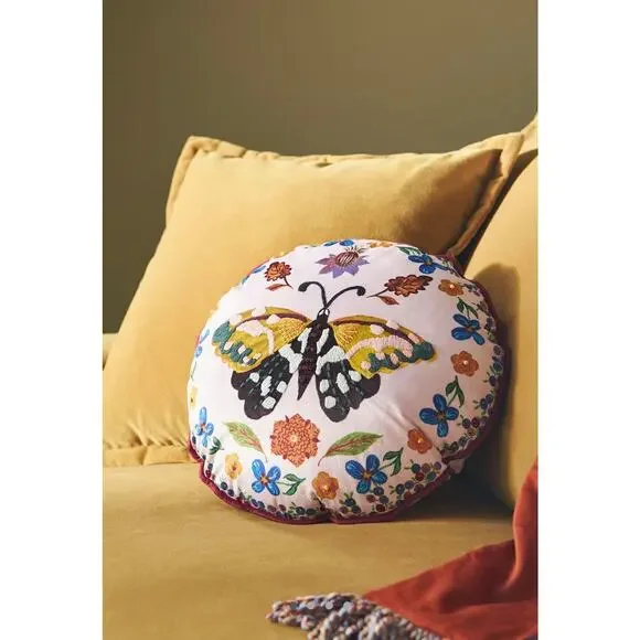 Anthropologie Nathalie Lete Embroidered Velvet Pillow - Picture 1 of 6